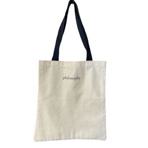 Philosophy Medium Size Iridescent Shimmer Canvas Tote Bag